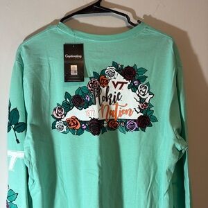 *NWT* STUNNING Virginia Tech Long Sleeve Mint Pocket T-Shirt W/ Lots Of Graphics